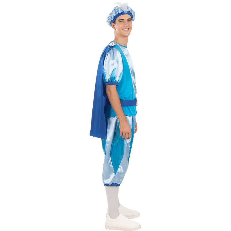 Disfraz de Principe Azul con Capa para hombre Perfil