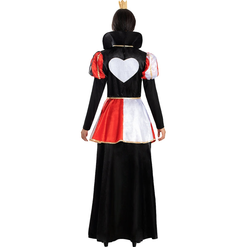 Disfraz de Reina de Corazones Clásico para mujer Espalda