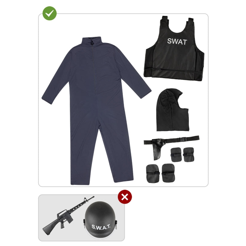 Disfraz de Policía de élite SWAT para hombre Contenido