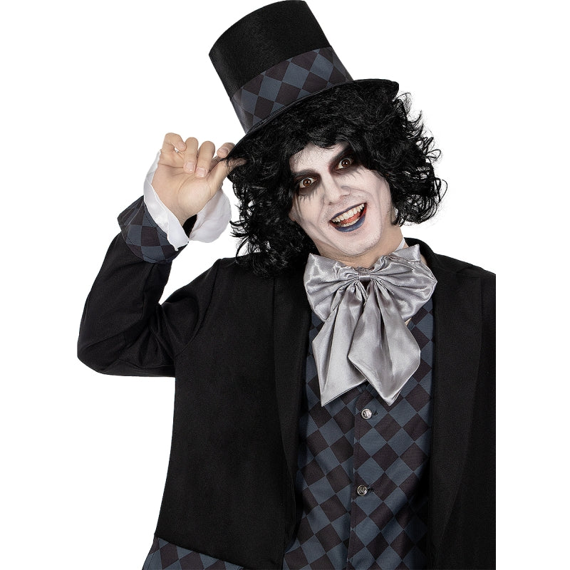 Disfraz de Sombrerero Loco Oscuro para hombre Detalle