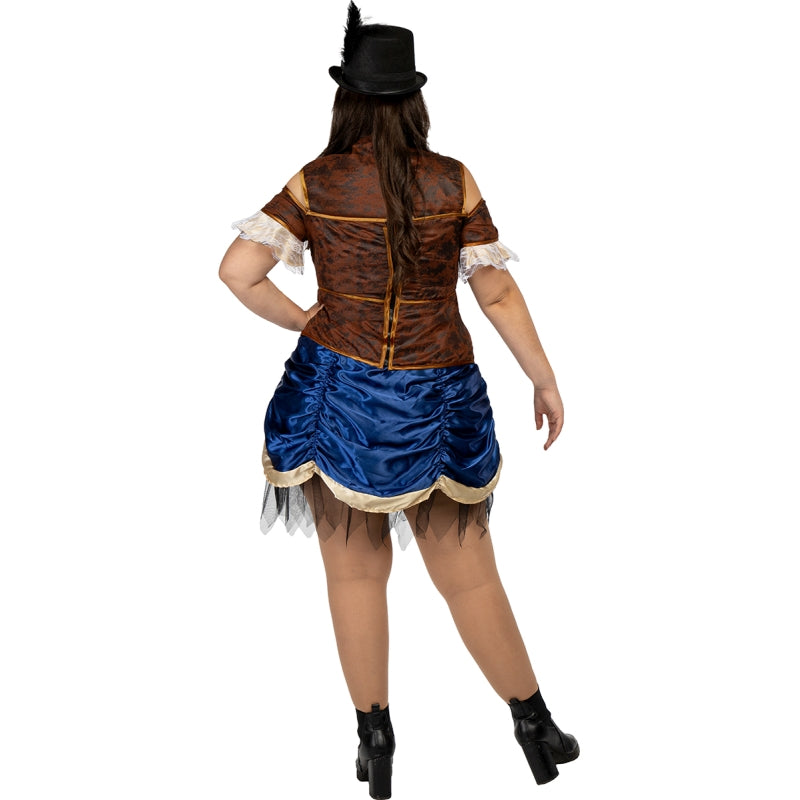 Disfraz de Steampunk Corto para mujer Espalda Talla Grande