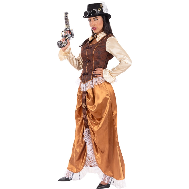 Disfraz de Steampunk Largo para mujer Bis
