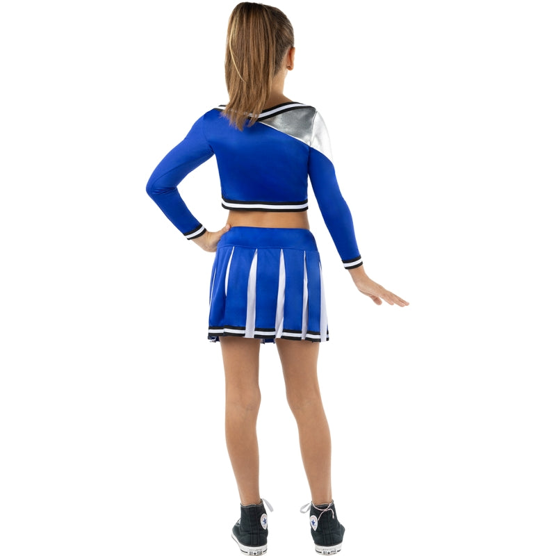 Disfraz de Animadora USA azul para niña Espalda