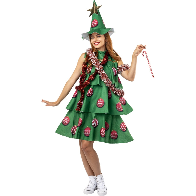 Disfraz de Árbol Típico de Navidad para mujer Bis