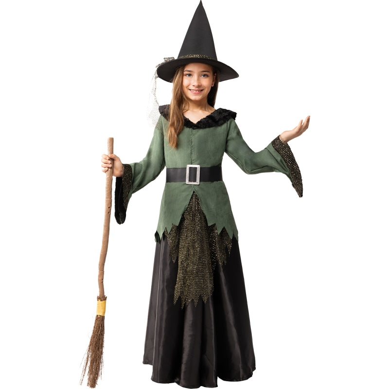 Disfraz de Bruja Deluxe para niña Bis