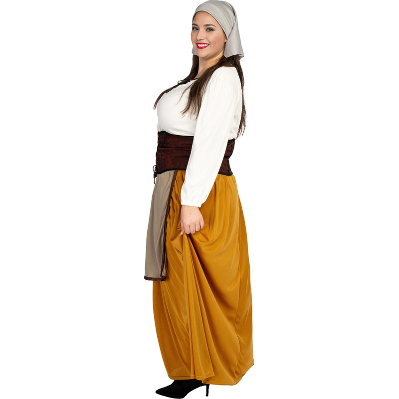 Disfraz de Campesina Medieval para mujer Perfil Talla Grande