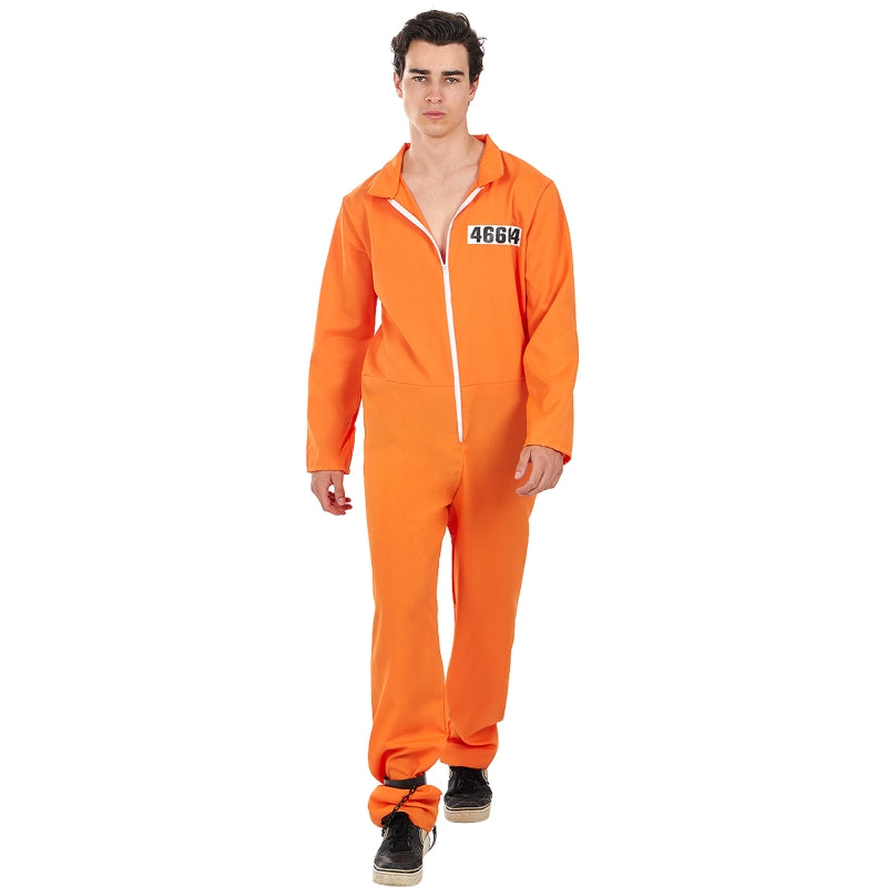 Disfraz de Convicto Naranja para hombre Bis