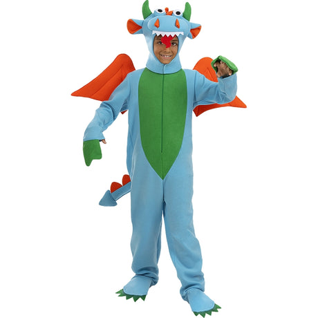 Disfraz de Dragón Azul Kigurumi infantil