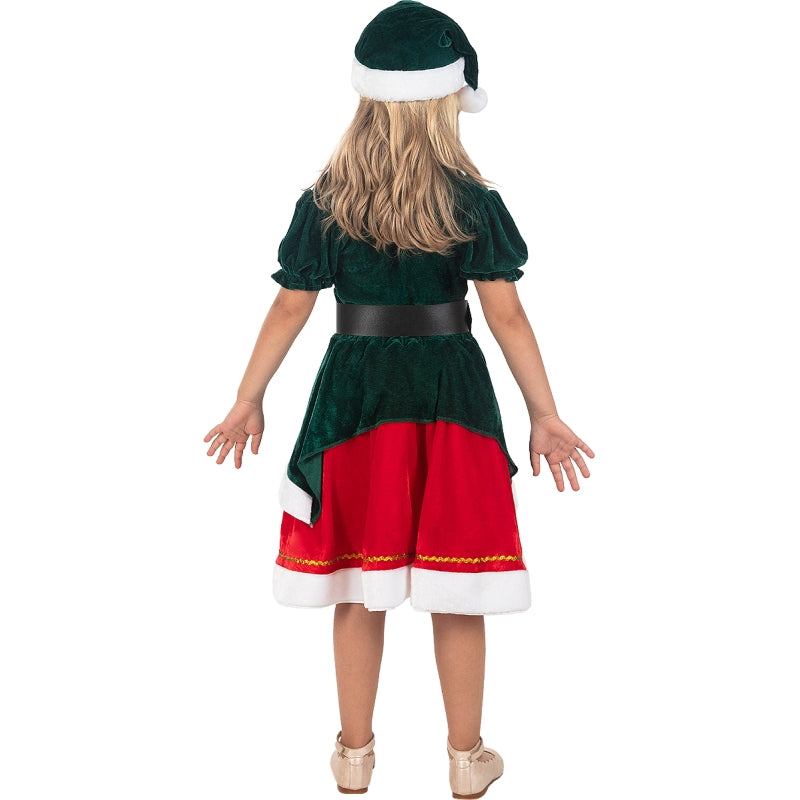 Disfraz de Elfa Navidad Deluxe para niña Espalda