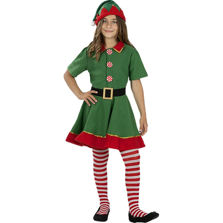 Disfraz de Elfa Navideña para niña