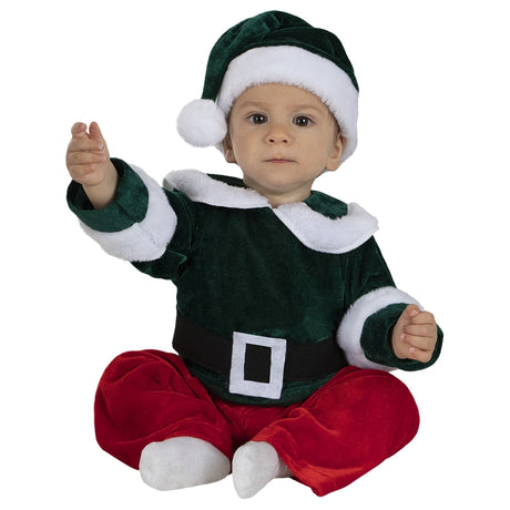 Disfraz de Elfo Navidad Deluxe para bebé