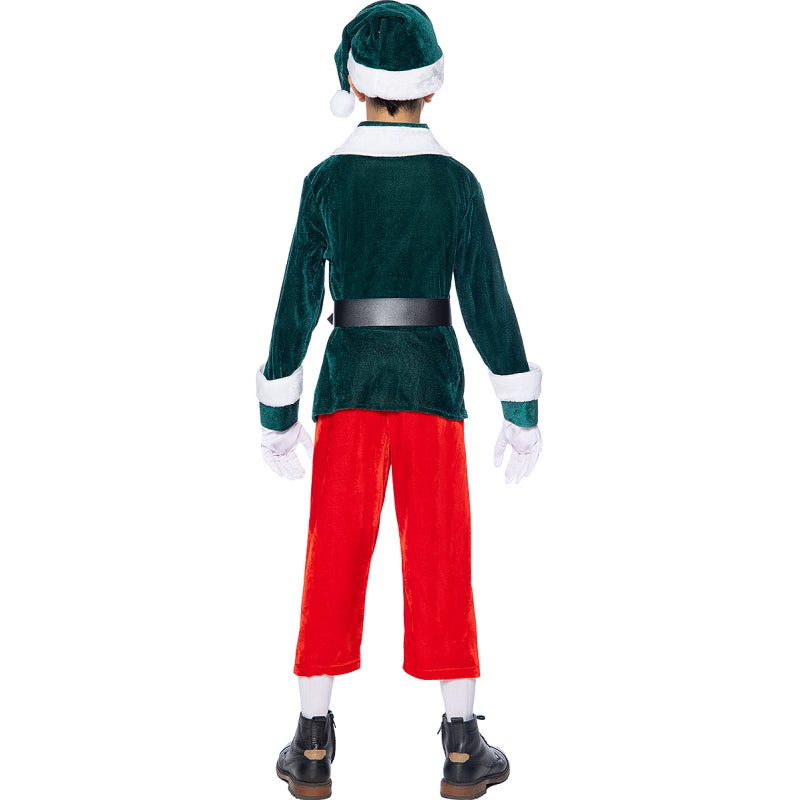 Disfraz de Elfo Navidad Deluxe para niño Espalda