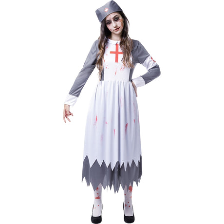 Disfraz de Enfermera Monja Zombie para mujer Bis