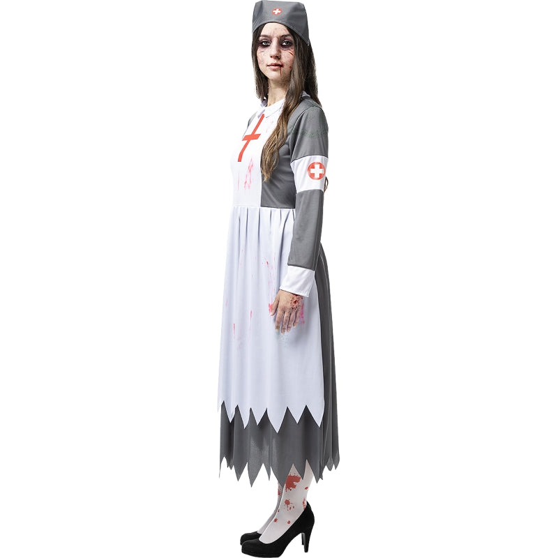 Disfraz de Enfermera Monja Zombie para mujer Perfil