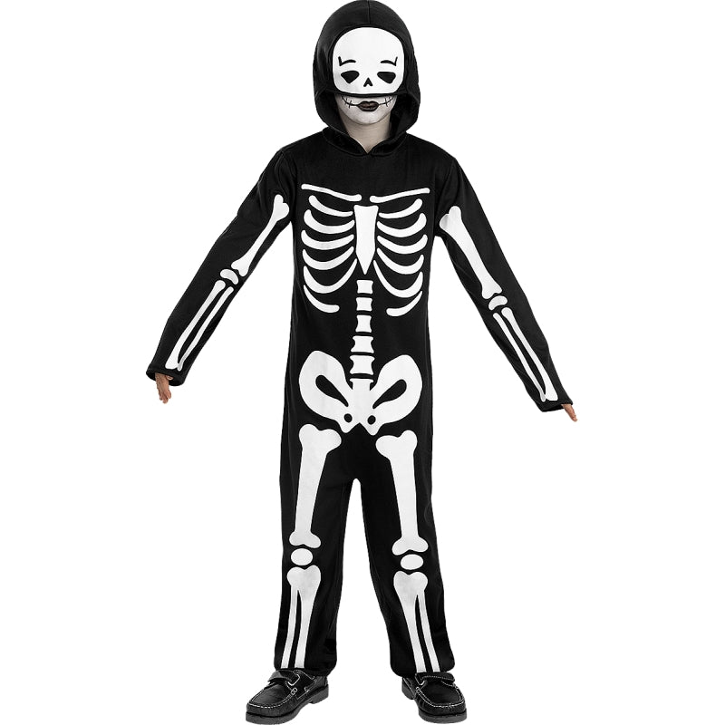 Disfraz de Esqueleto Negro Clásico para niño