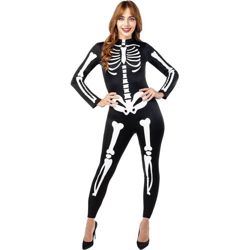 Disfraz de Esqueleto Silueta para mujer