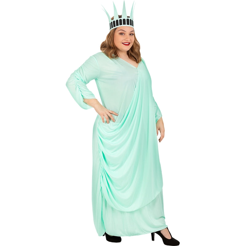 Disfraz de Estatua de la libertad América para mujer Bis