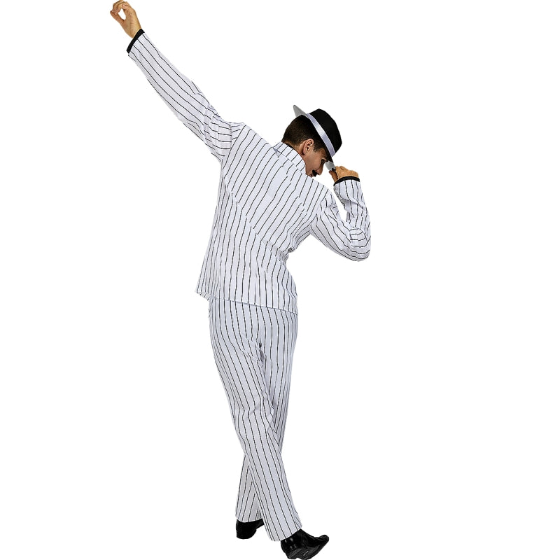 Disfraz de Gángster blanco años 20 para hombre Espalda Bis