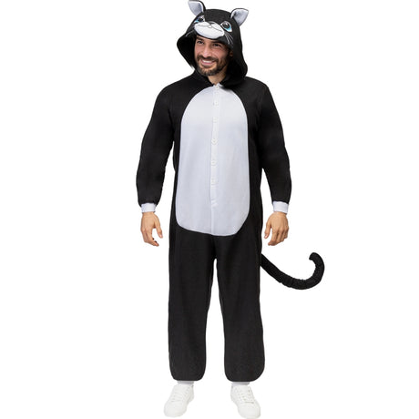 Disfraz de Gato Negro Kigurumi adulto unisex Bis