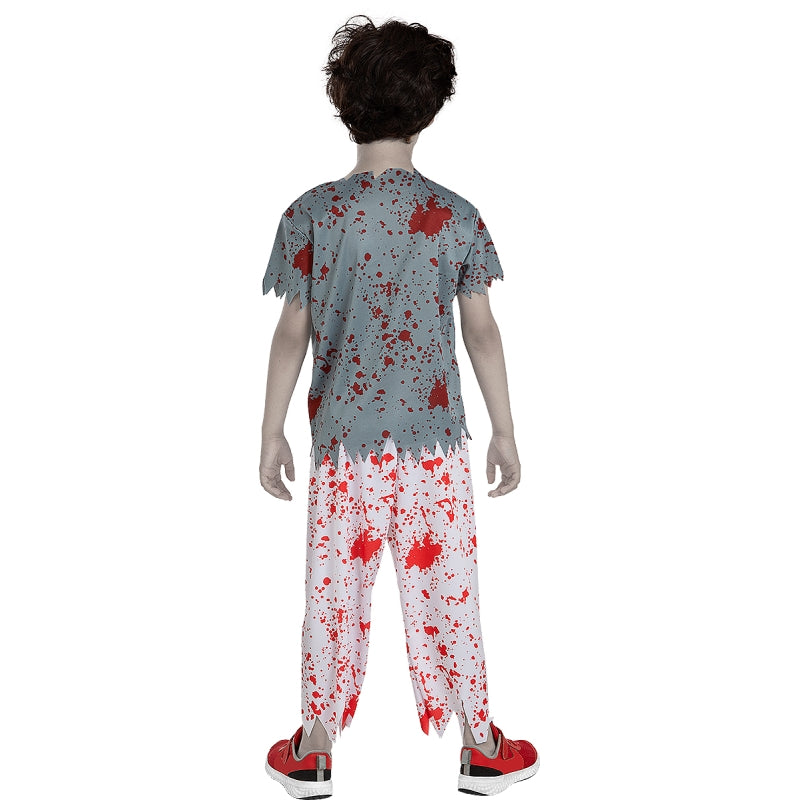 Disfraz de Jugador de Rugby Zombie para niño Espalda