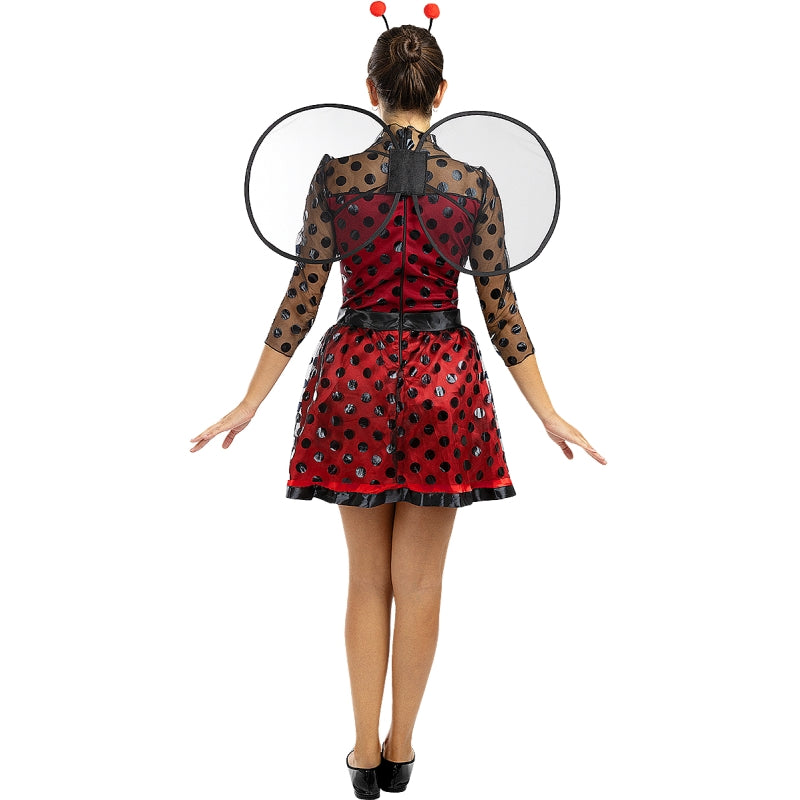 Disfraz de Mariquita Primavera para mujer Espalda
