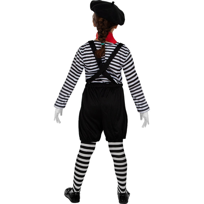 Disfraz de Mimo para niña Espalda