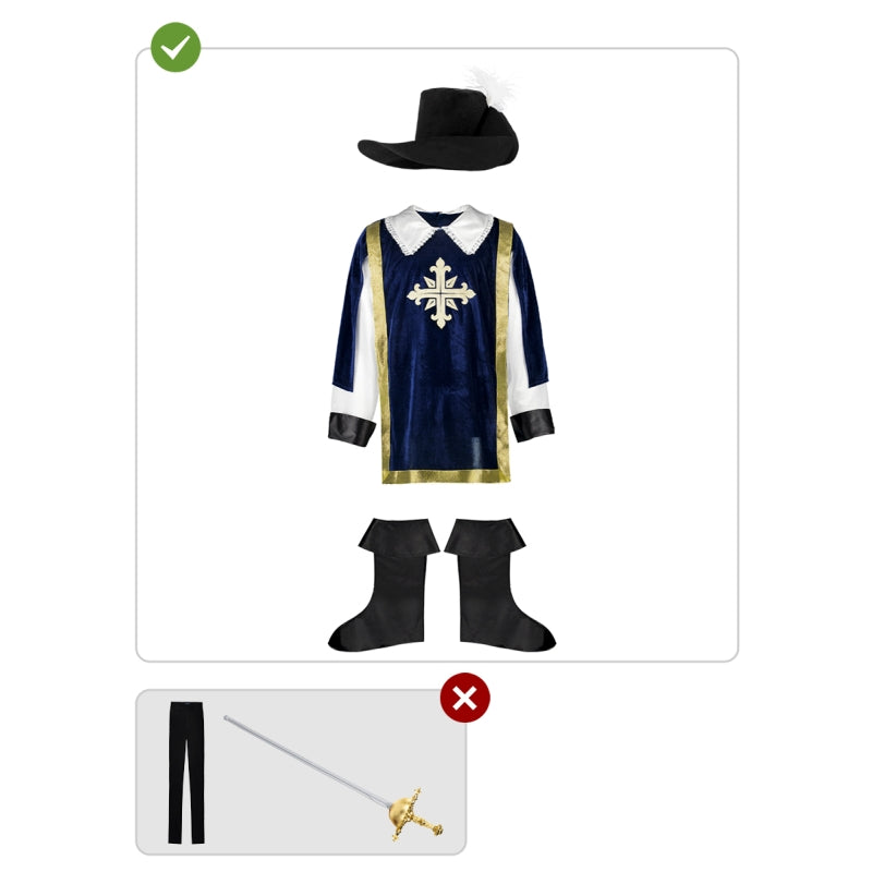 Disfraz de Mosquetero Aramis para hombre Contenido