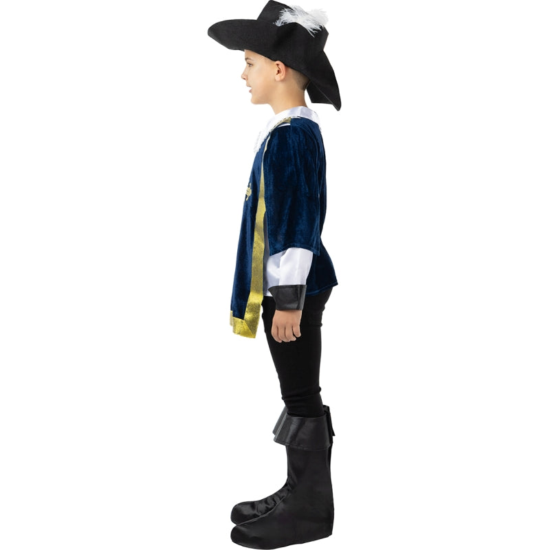 Disfraz de Mosquetero Azul para niño Perfil