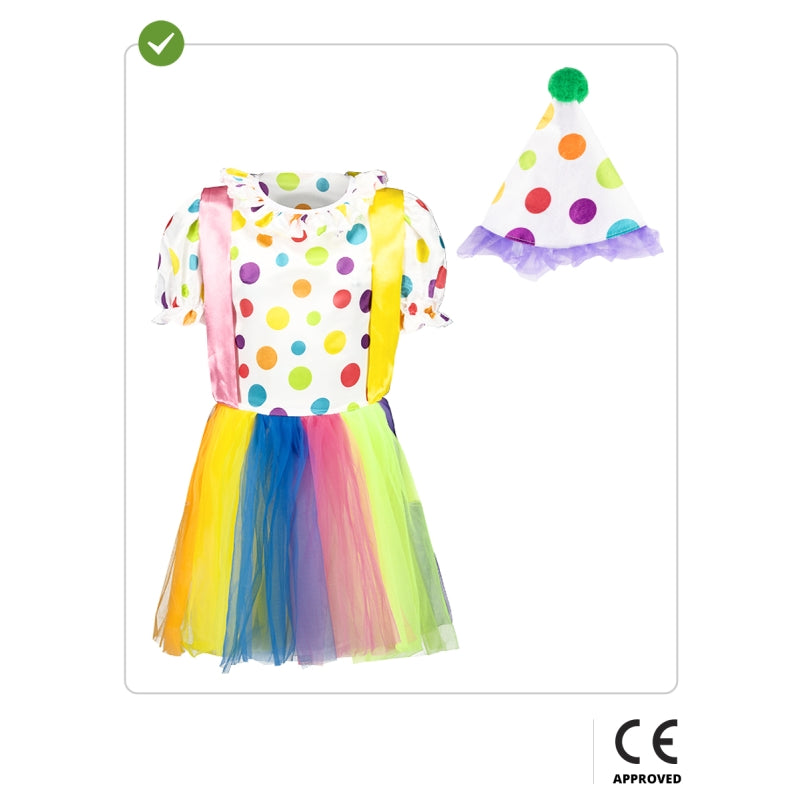 Disfraz de Payasa Tul Multicolor para niña Contenido