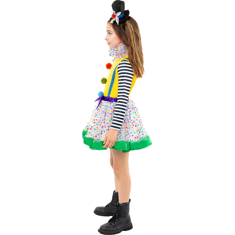 Disfraz de Payasa Deluxe con tul para niña Perfil