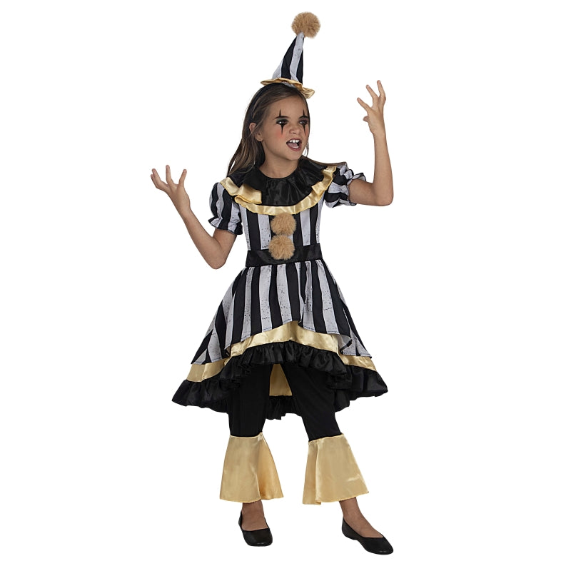 Disfraz de Payasa Terrorífica Deluxe para niña