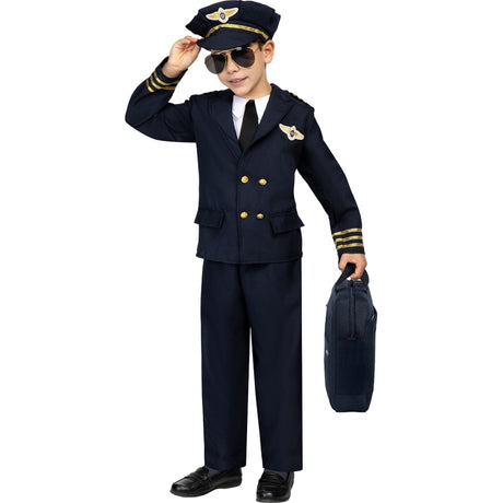 Disfraz de Piloto de Aviones para niño Bis