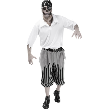 Disfraz de Pirata Zombie  para hombre Bis