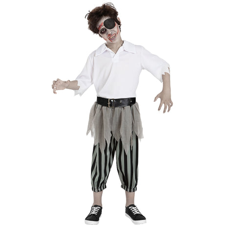 Disfraz de Pirata Zombie para niño Bis