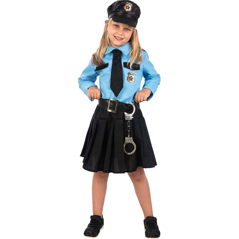 Disfraz de Policía Americana para niña Bis 2