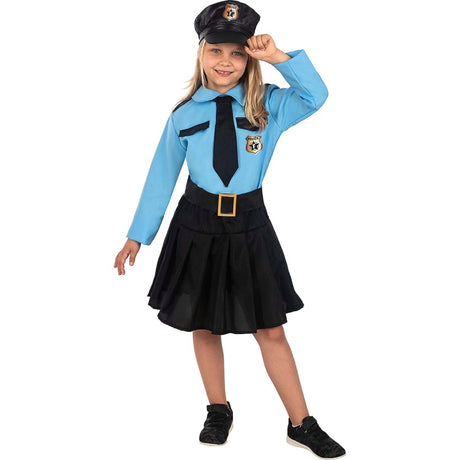 Disfraz de Policía Americana para niña