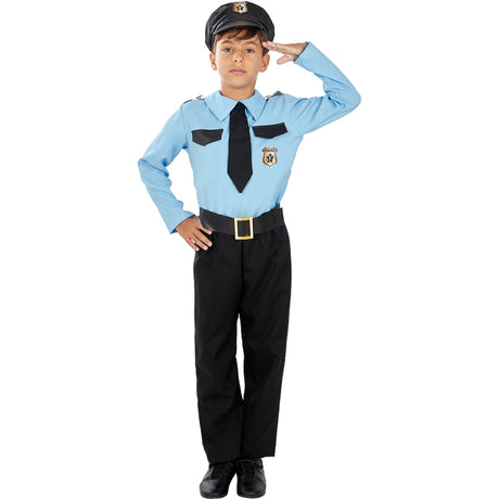 Disfraz de Policía Americano para niño Bis