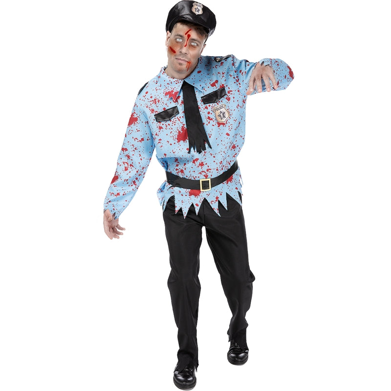 Disfraz de Policía Infectado para hombre Bis