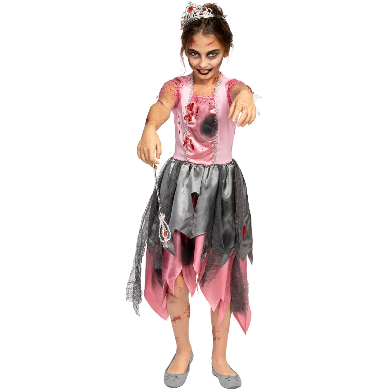 Disfraz de Princesa Zombie Rosa para niña Bis