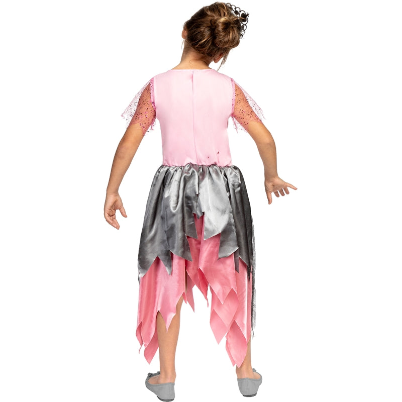 Disfraz de Princesa Zombie Rosa para niña Espalda