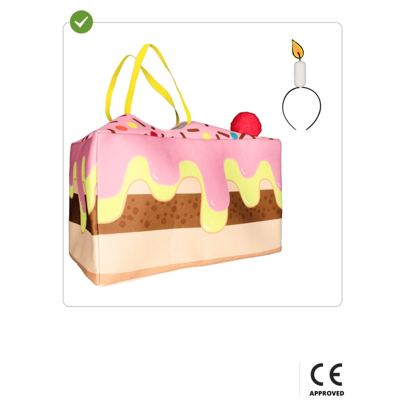 Disfraz de Pastel de Cumpleaños adulto unisex Contenido