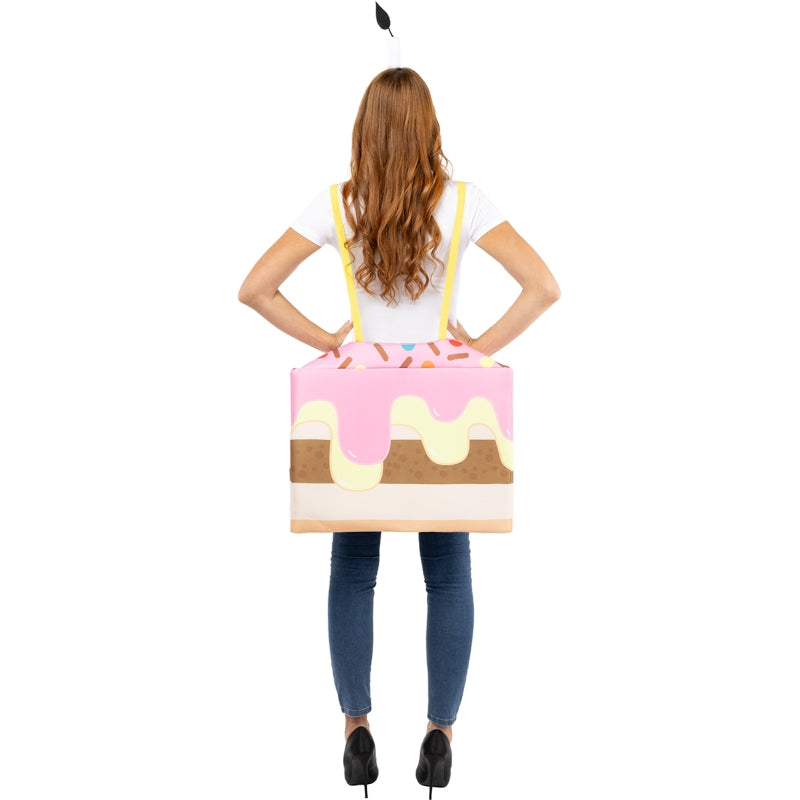 Disfraz de Pastel de Cumpleaños adulto unisex Espalda