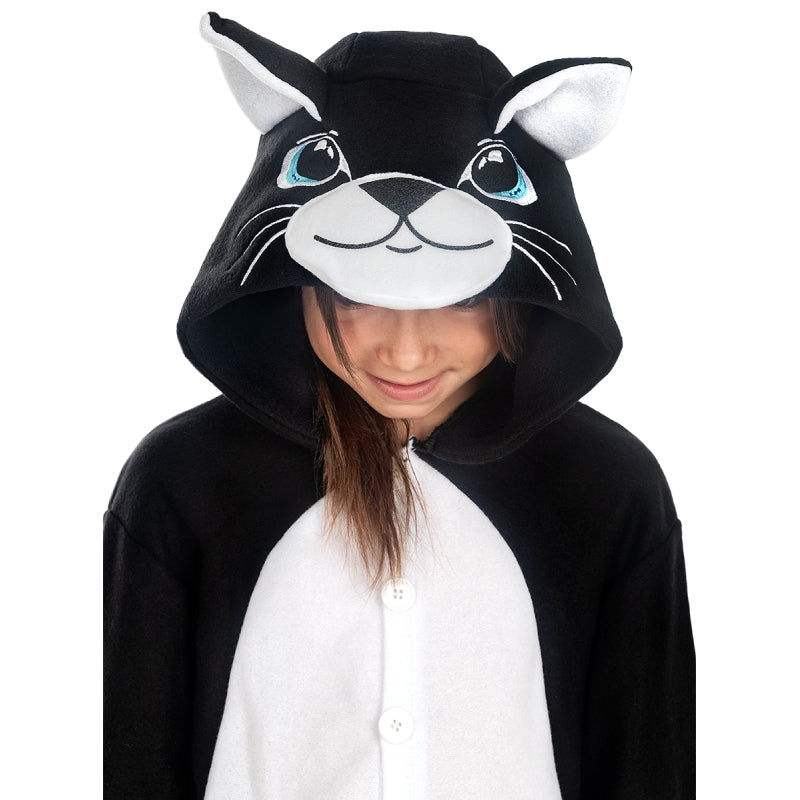 Disfraz de Gato Negro Kigurumi infantil Detalle