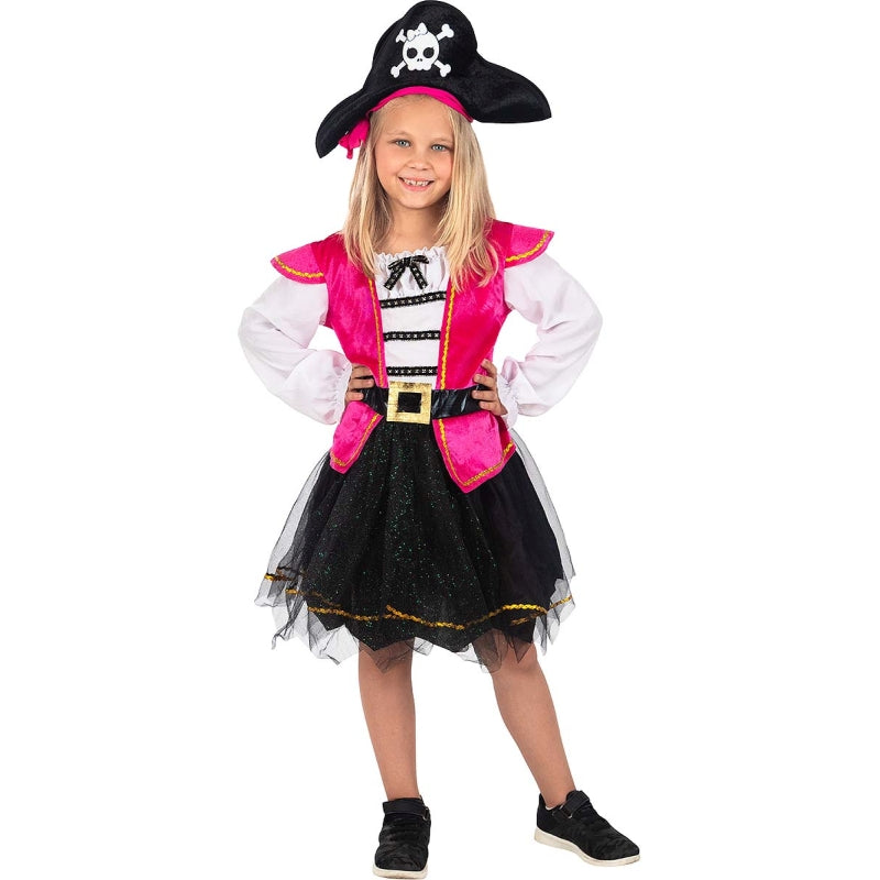 Disfraz de Pirata Rosa con Tul para niña