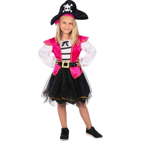 Disfraz de Pirata Rosa con Tul para niña