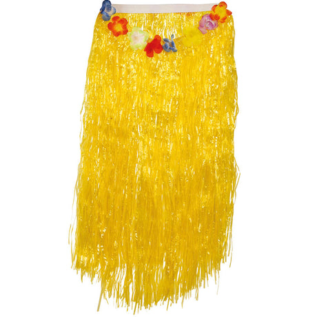 Falda Hawaiana larga amarilla packaging