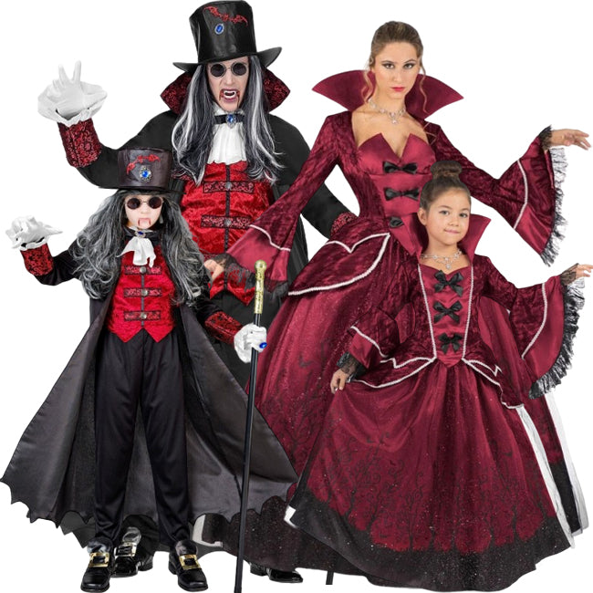 Disfraces Condes Vampiros para grupos y familias