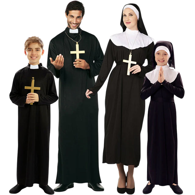 Disfraces Curas y Monjas para grupos y familias