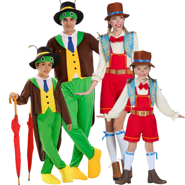 Disfraces Pepito Grillo y Pinocho para grupos y familias