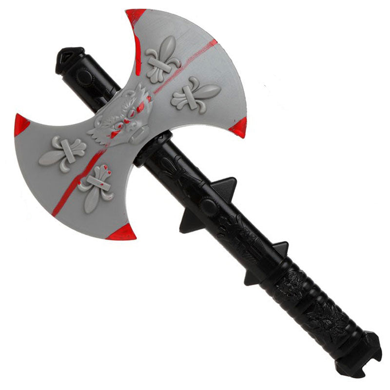 Hacha doble con sangre